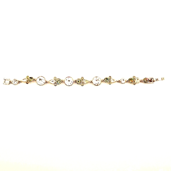 Givenchy Bracelet Flex Silvertone copper rhinestone clasp crystal gift - Picture 6 of 9